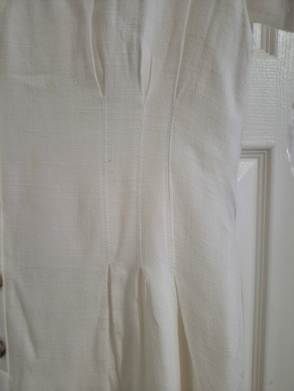 Princess Polly Ivory White Short Romper Short Sleeve Linen Cotton Women's US 6 - Picture 5 of 7
